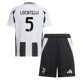Juventus Manuel Locatelli #5 Thuis tenue Kids 2024-25 Korte Mouw (+ Korte broeken)